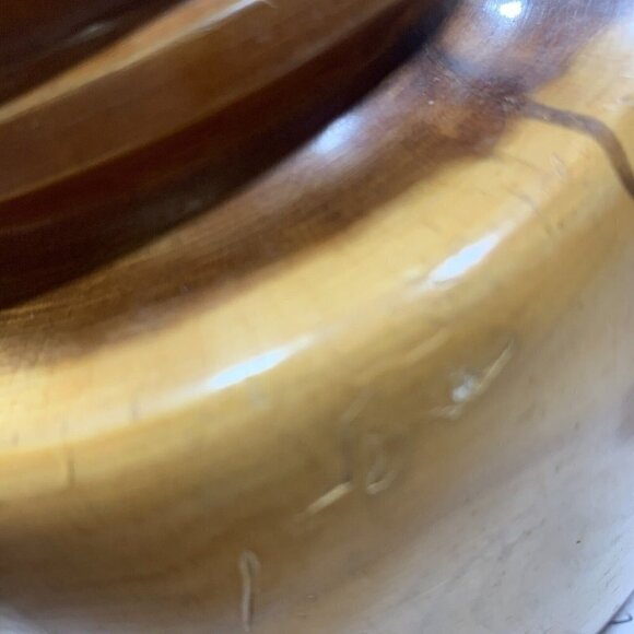 Wood and Brass Oil Lamp Base. 6.5". No Chimney. Beautifully Turned. J3 - Picture 9 of 9